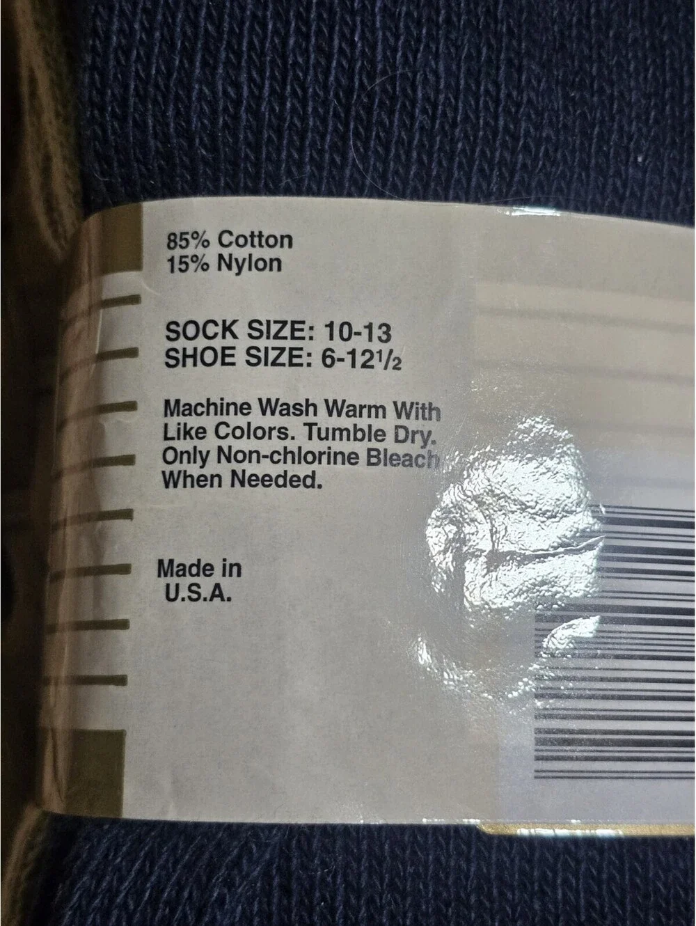 3 Pairs Of Burlington Crew Length Socks NOS Sock Size 6-12.5 White Made USA New
